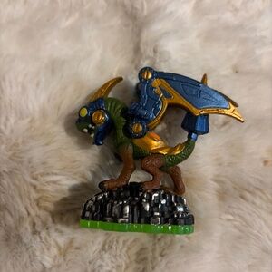 Colorful Dragon Figurine with Mechanical Wings